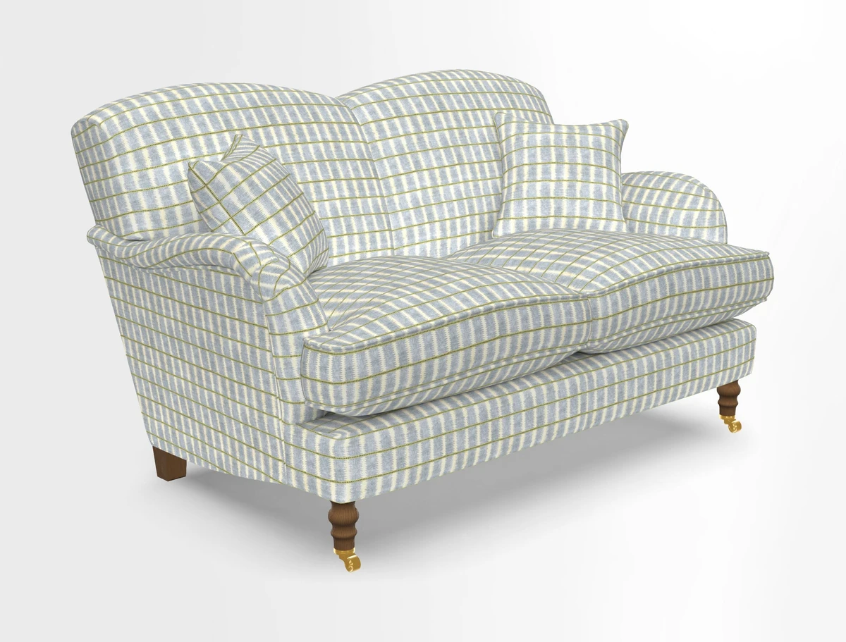 Kentwell 3 Seater 2 Hump Sofa in RHS Botanicals Henry Moon Lions Tail Teal