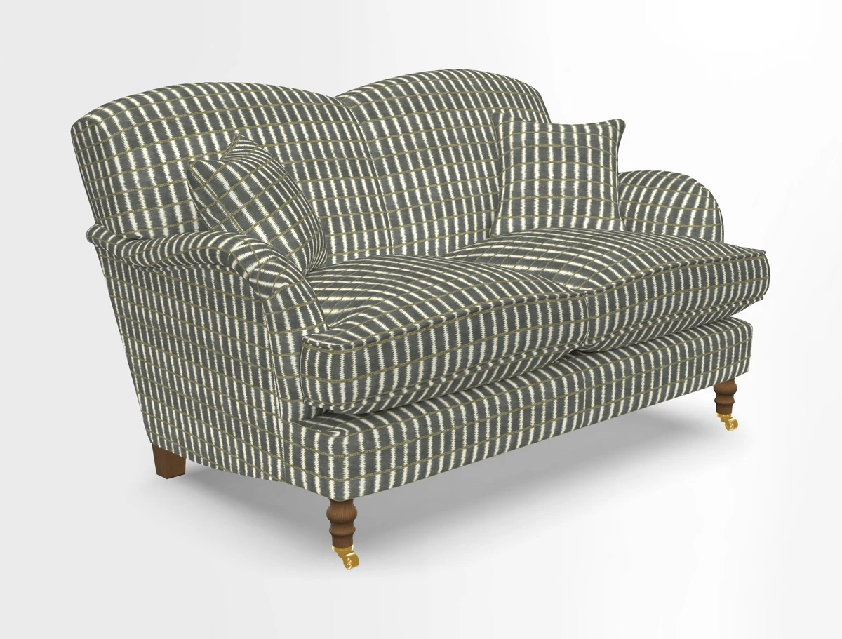Kentwell 3 Seater 2 Hump Sofa in RHS Botanicals Henry Moon Lions Tail Teal