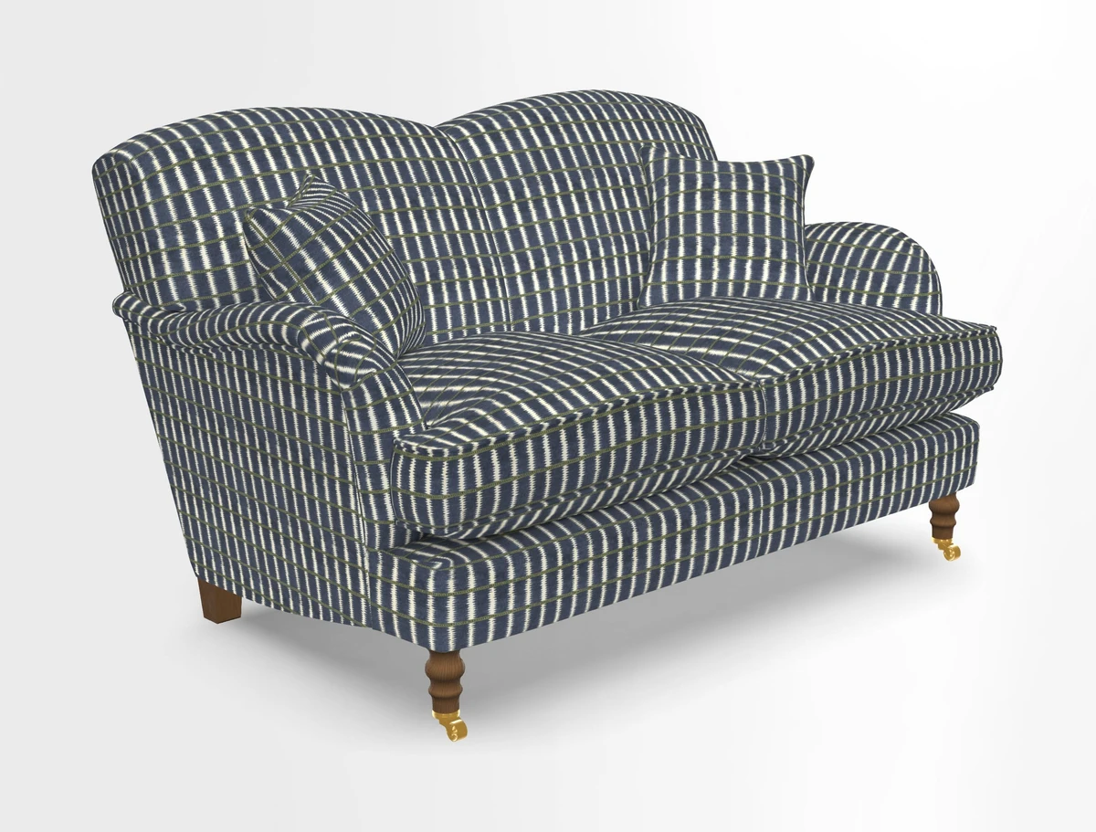 Kentwell 3 Seater 2 Hump Sofa in RHS Botanicals Henry Moon Lions Tail Teal