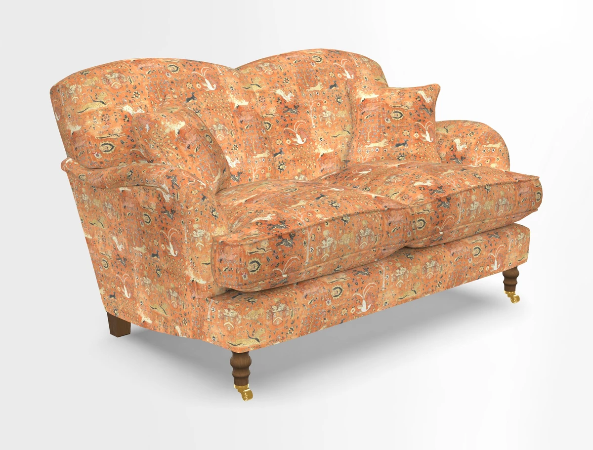 Kentwell 3 Seater 2 Hump Sofa in RHS Botanicals Henry Moon Lions Tail Teal