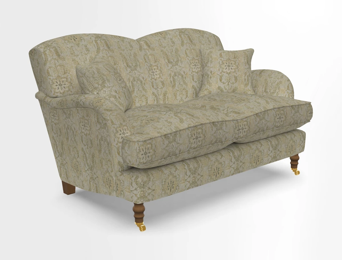 Kentwell 3 Seater 2 Hump Sofa in RHS Botanicals Henry Moon Lions Tail Teal