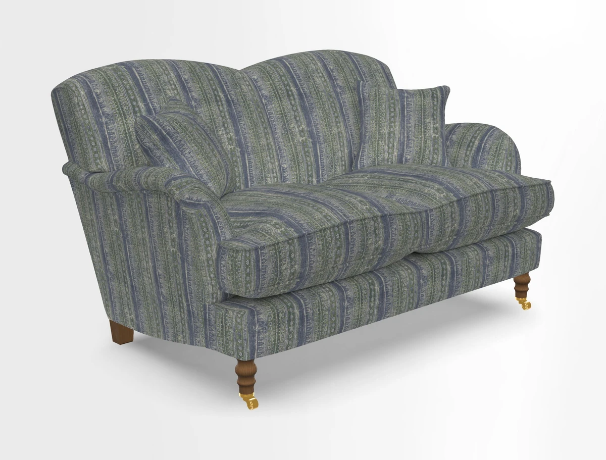 Kentwell 3 Seater 2 Hump Sofa in RHS Botanicals Henry Moon Lions Tail Teal