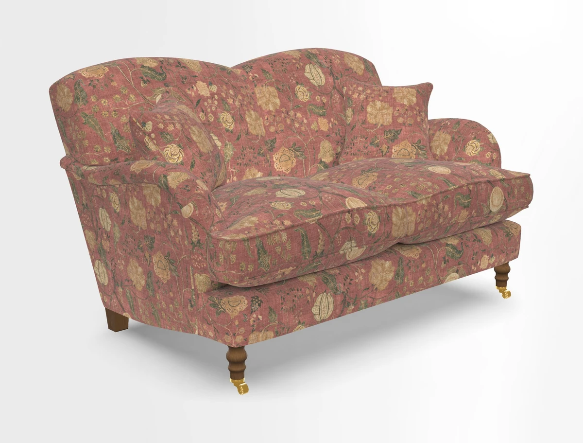 Kentwell 3 Seater 2 Hump Sofa in RHS Botanicals Henry Moon Lions Tail Teal