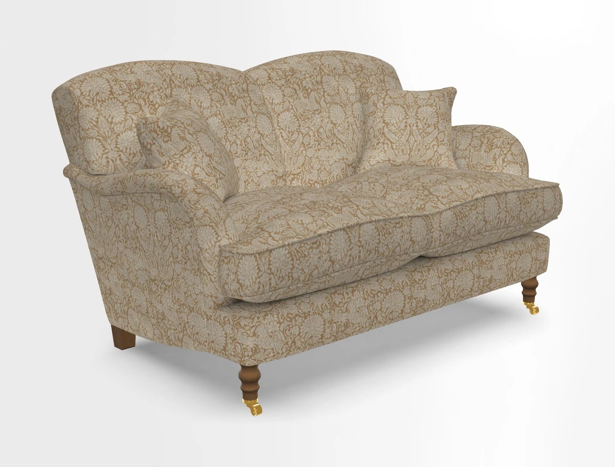 Kentwell 3 Seater 2 Hump Sofa in RHS Botanicals Henry Moon Lions Tail Teal