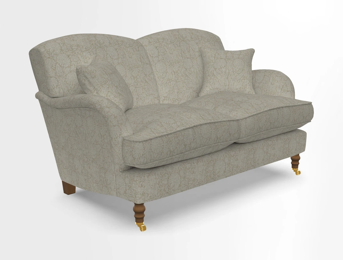 Kentwell 3 Seater 2 Hump Sofa in RHS Botanicals Henry Moon Lions Tail Teal