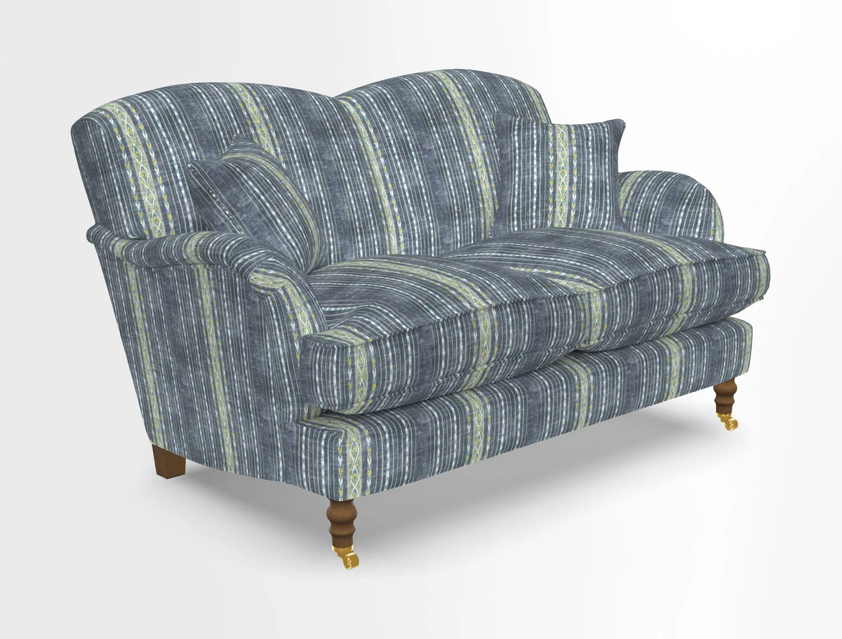 Kentwell 3 Seater 2 Hump Sofa in RHS Botanicals Henry Moon Lions Tail Teal