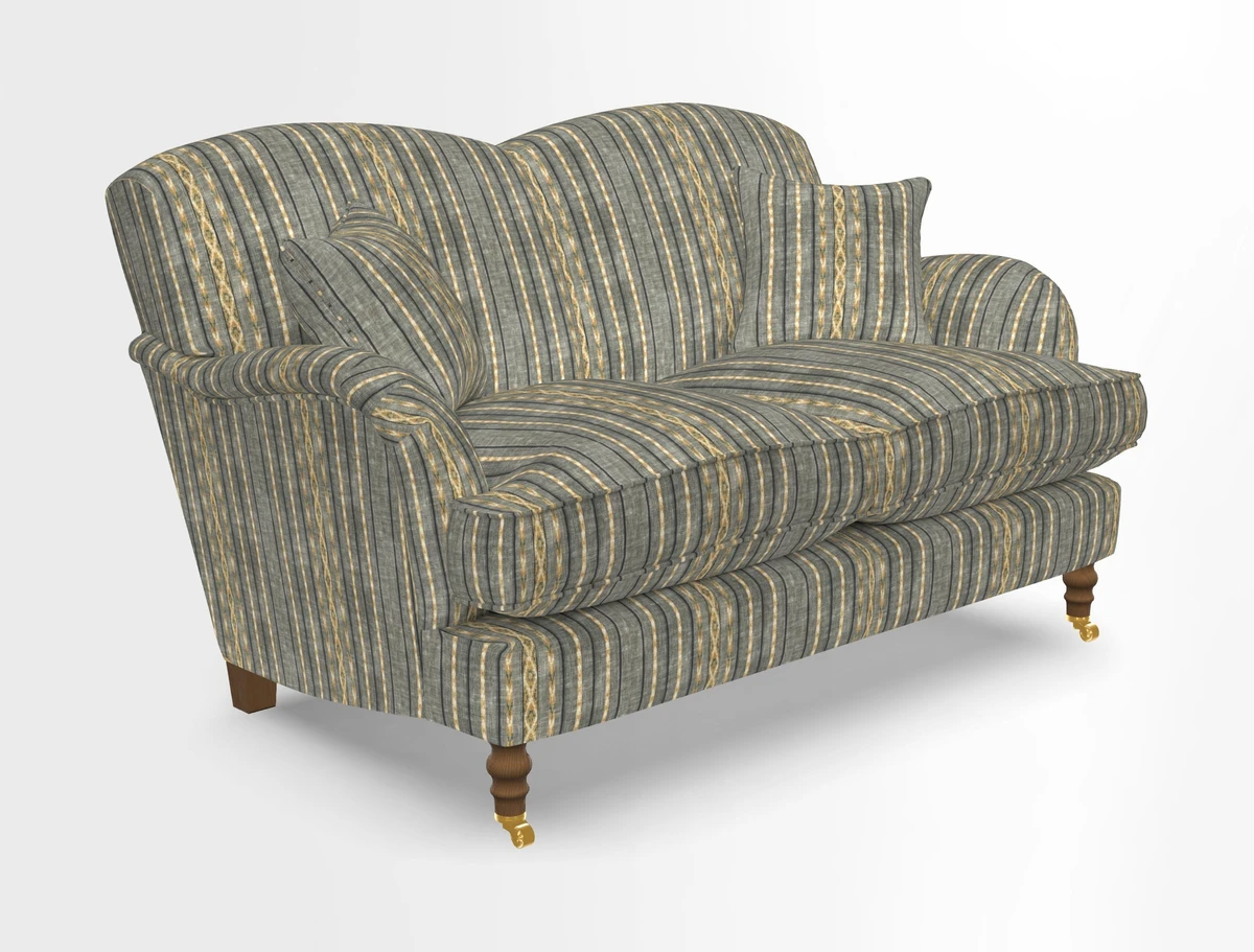 Kentwell 3 Seater 2 Hump Sofa in RHS Botanicals Henry Moon Lions Tail Teal