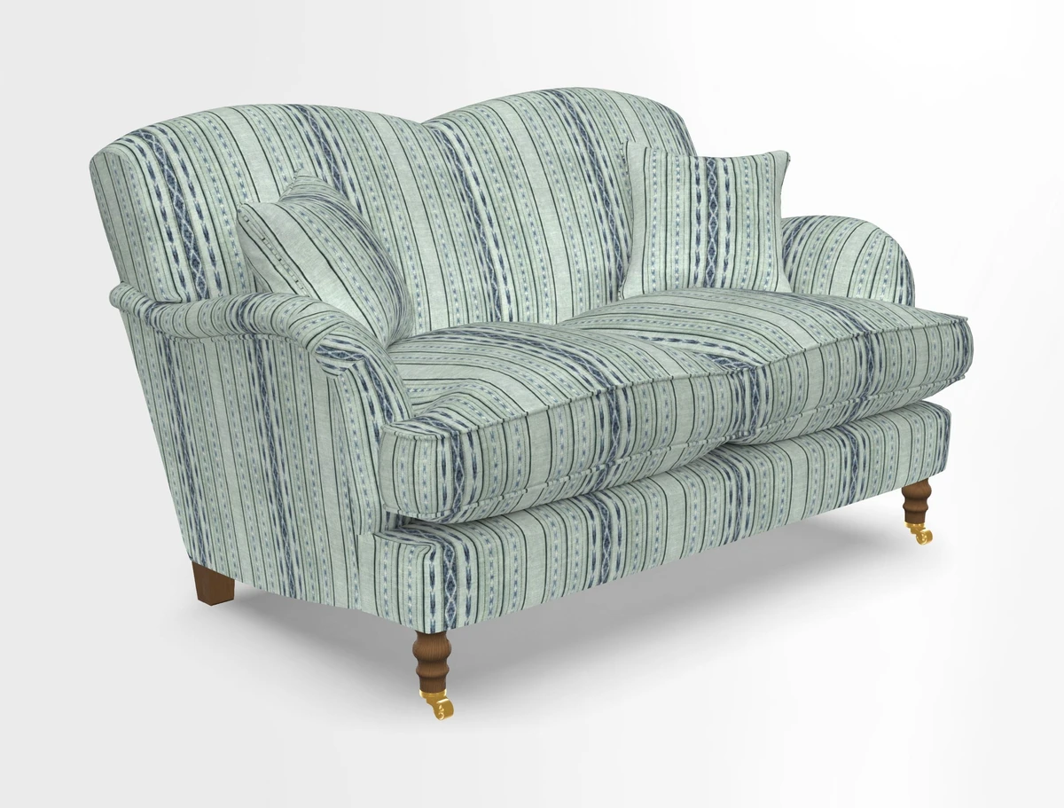 Kentwell 3 Seater 2 Hump Sofa in RHS Botanicals Henry Moon Lions Tail Teal