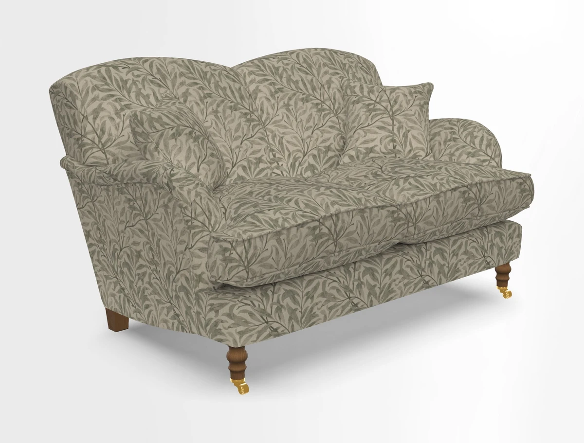 Kentwell 3 Seater 2 Hump Sofa in RHS Botanicals Henry Moon Lions Tail Teal