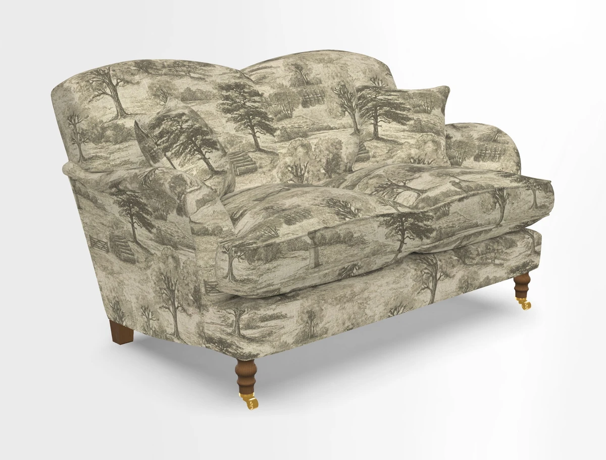 Kentwell 3 Seater 2 Hump Sofa in RHS Botanicals Henry Moon Lions Tail Teal