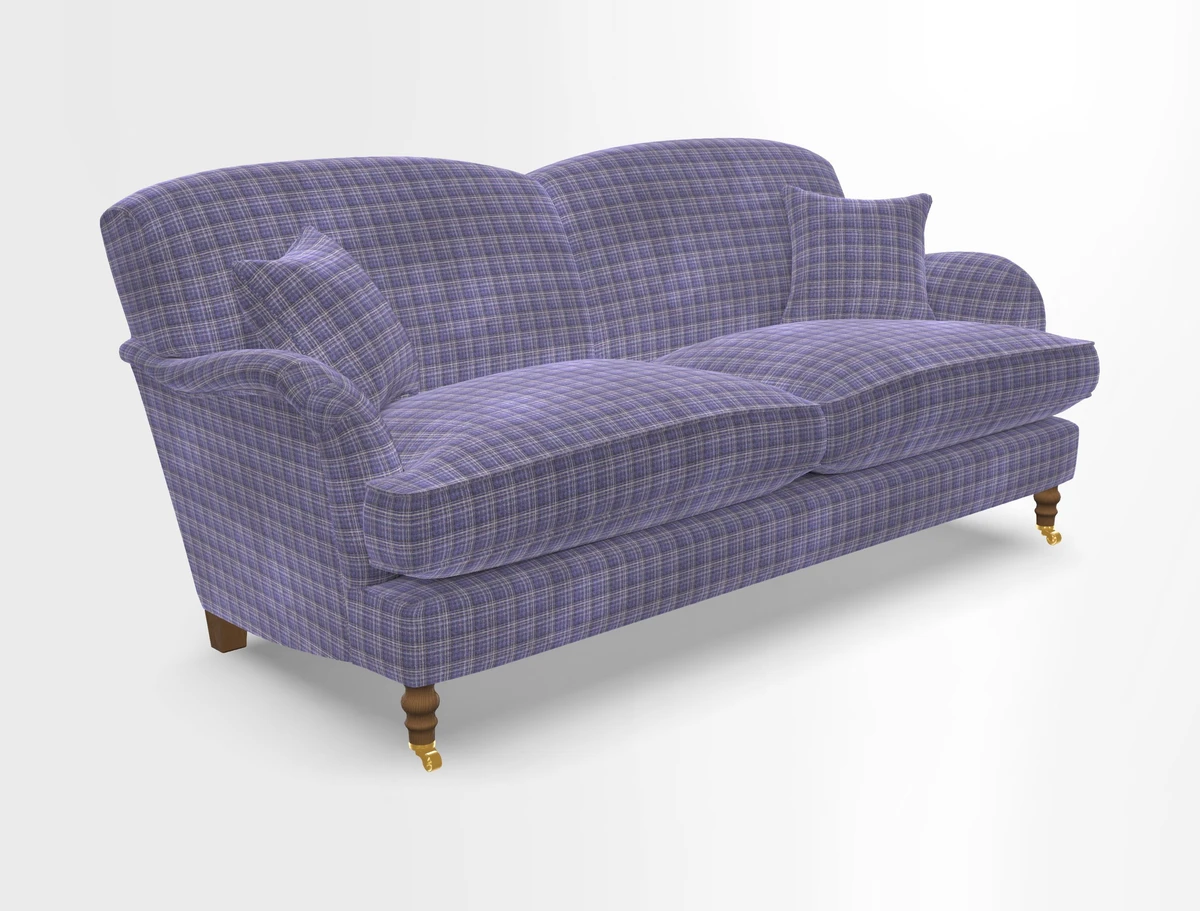 Kentwell 3 Seater 2 Hump Sofa in RHS Botanicals Henry Moon Lions Tail Teal