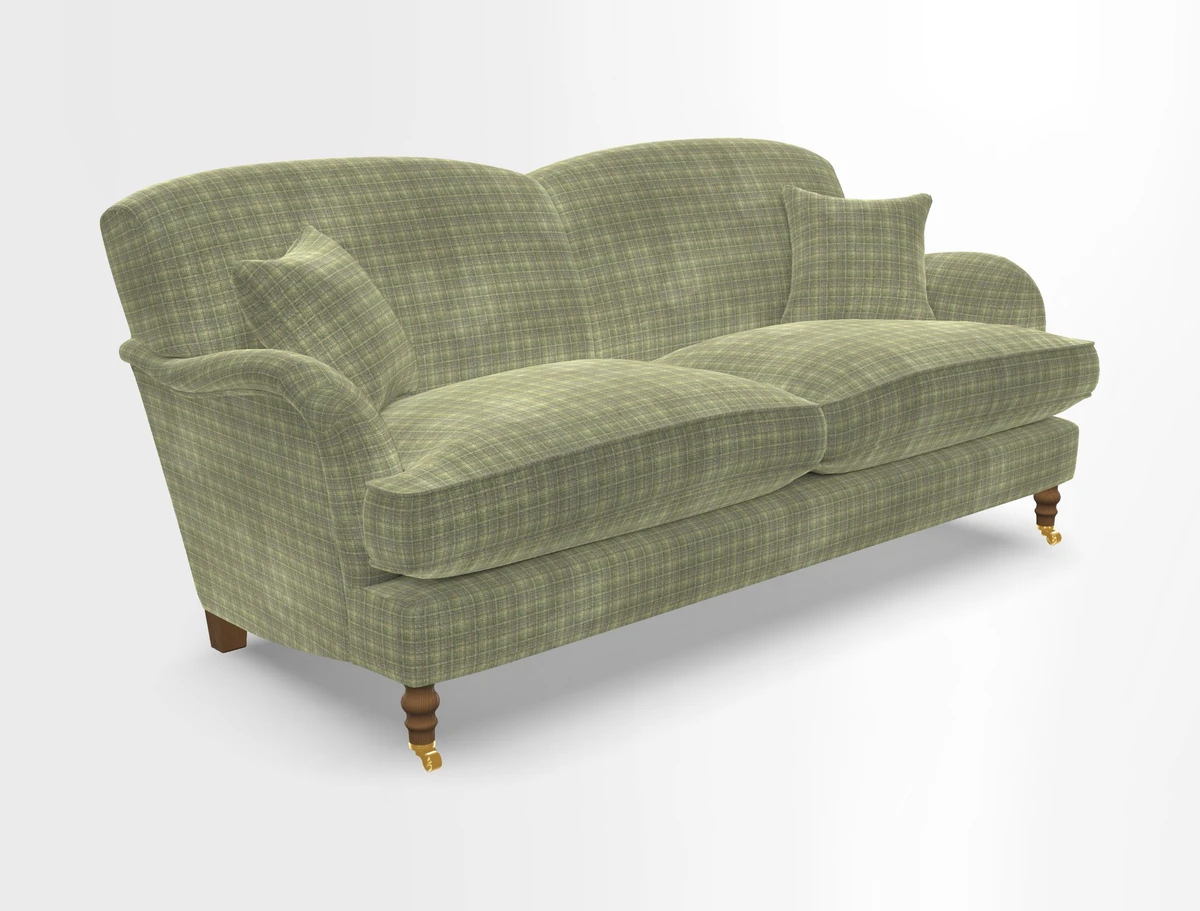 Kentwell 3 Seater 2 Hump Sofa in RHS Botanicals Henry Moon Lions Tail Teal
