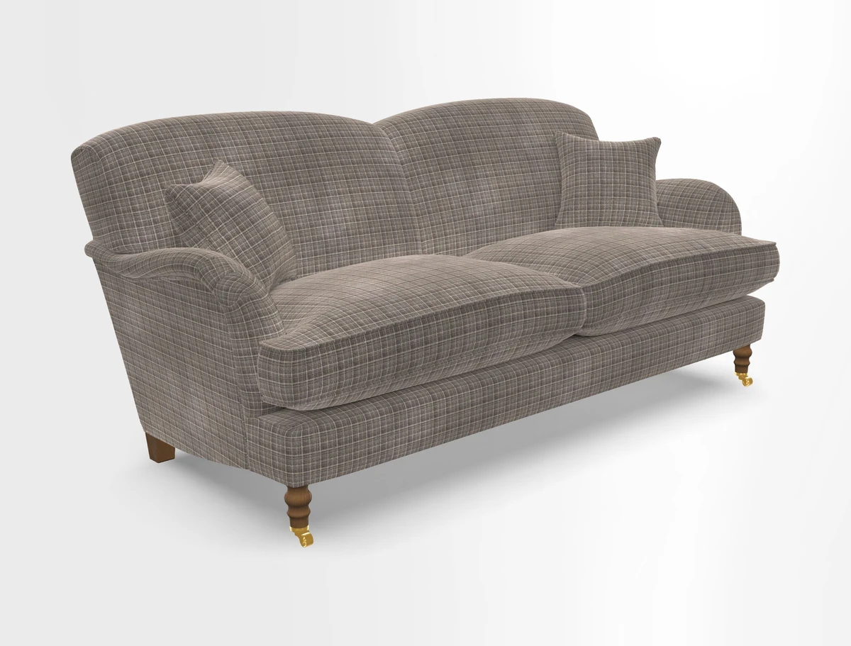 Kentwell 3 Seater 2 Hump Sofa in RHS Botanicals Henry Moon Lions Tail Teal