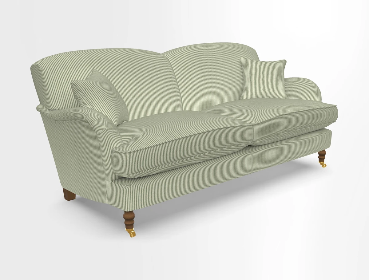 Kentwell 3 Seater 2 Hump Sofa in RHS Botanicals Henry Moon Lions Tail Teal