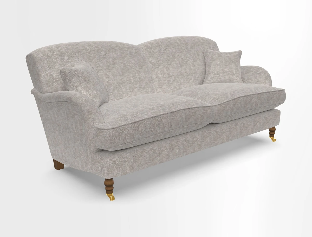 Kentwell 3 Seater 2 Hump Sofa in RHS Botanicals Henry Moon Lions Tail Teal