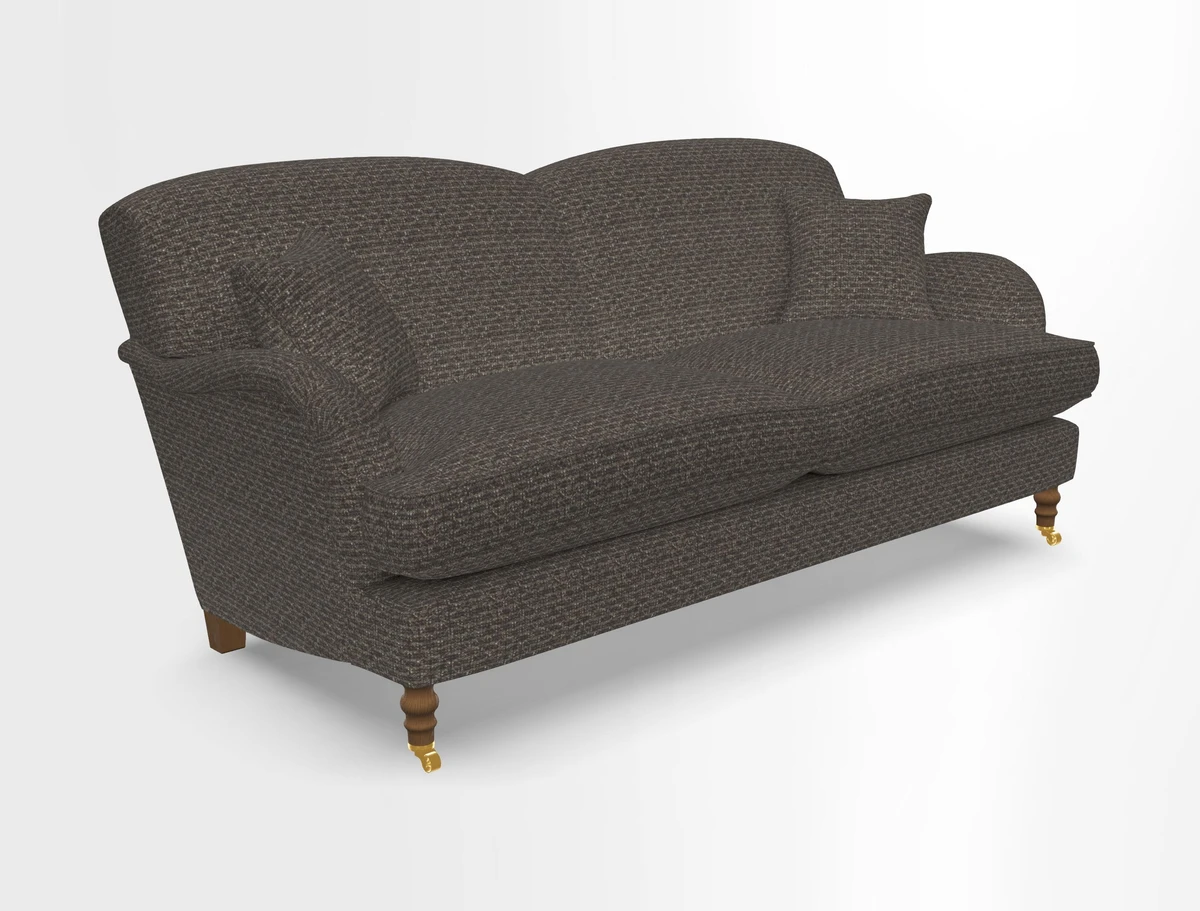 Kentwell 3 Seater 2 Hump Sofa in RHS Botanicals Henry Moon Lions Tail Teal