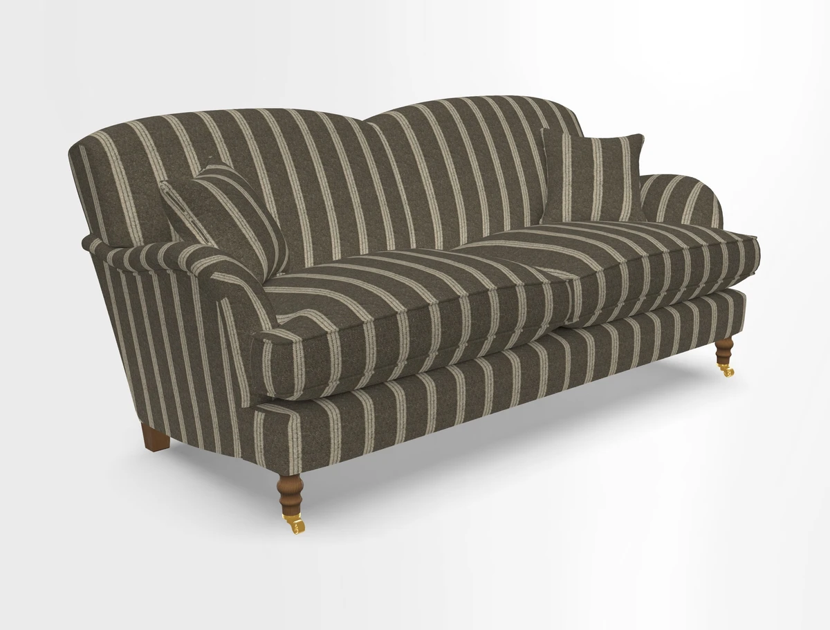 Kentwell 3 Seater 2 Hump Sofa in RHS Botanicals Henry Moon Lions Tail Teal