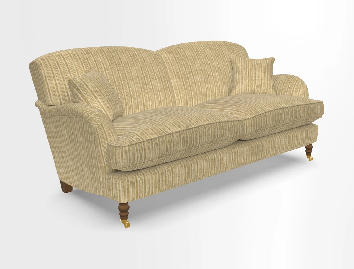 Kentwell 3 Seater 2 Hump Sofa in RHS Botanicals Henry Moon Lions Tail Teal