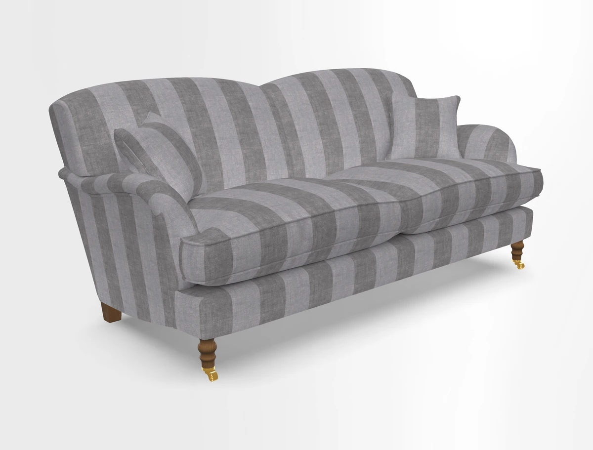 Kentwell 3 Seater 2 Hump Sofa in RHS Botanicals Henry Moon Lions Tail Teal