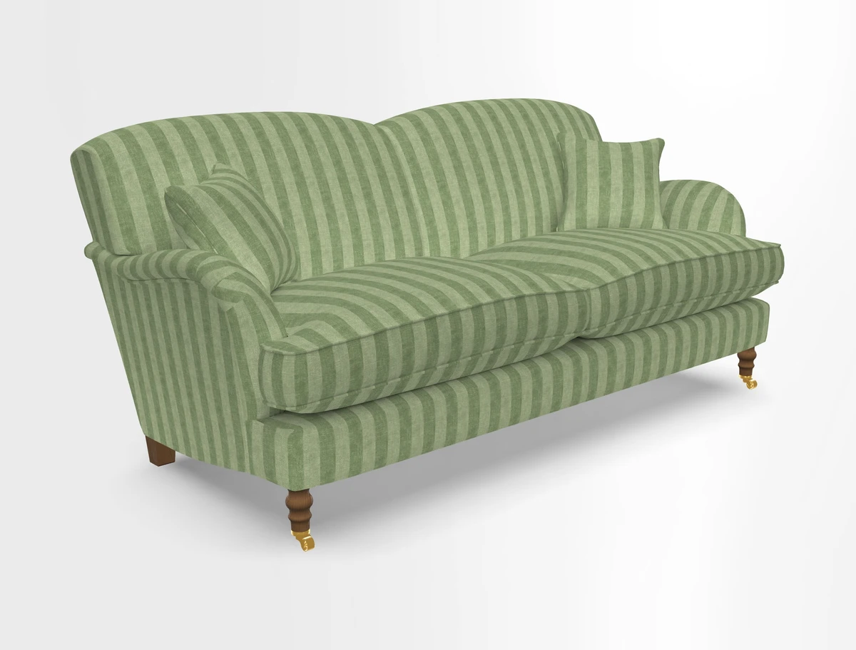 Kentwell 3 Seater 2 Hump Sofa in RHS Botanicals Henry Moon Lions Tail Teal