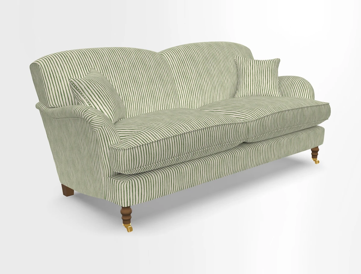Kentwell 3 Seater 2 Hump Sofa in RHS Botanicals Henry Moon Lions Tail Teal