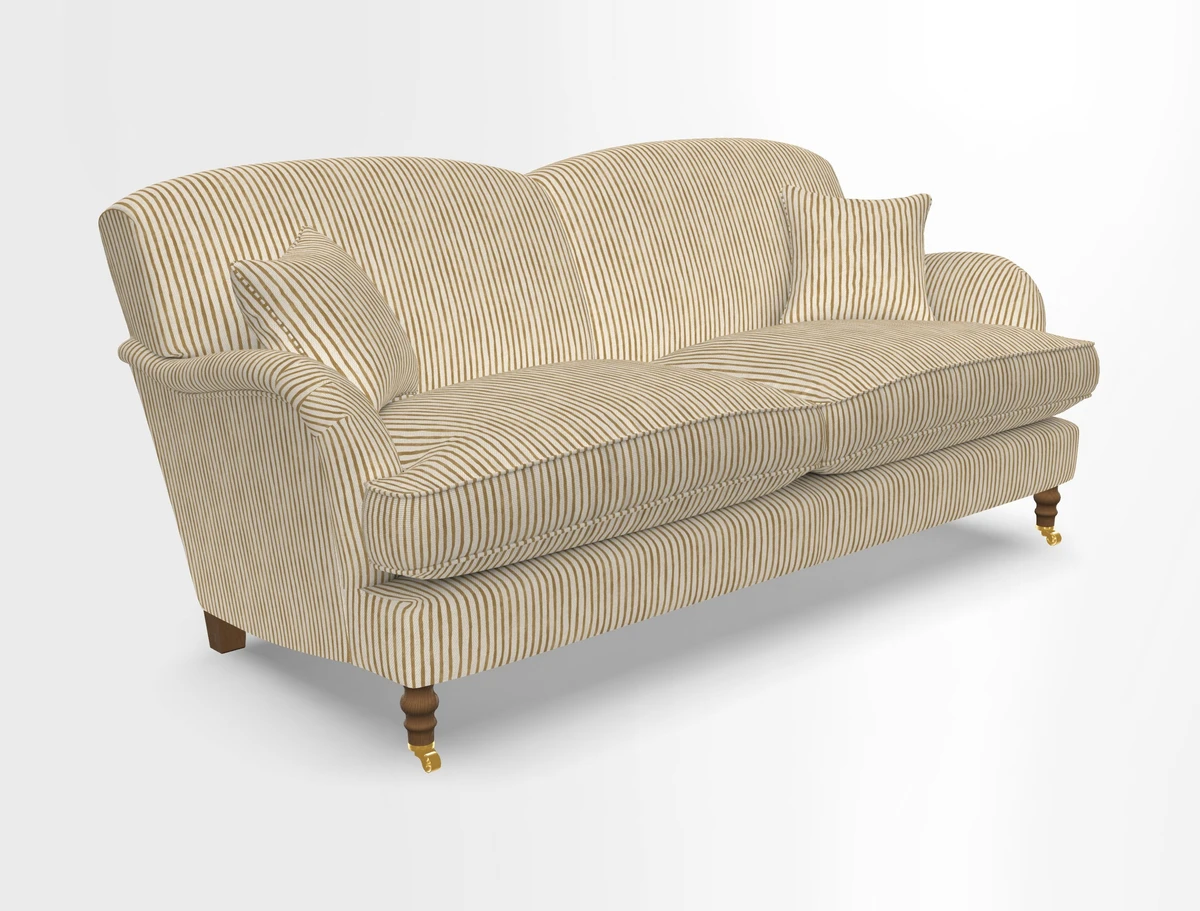 Kentwell 3 Seater 2 Hump Sofa in RHS Botanicals Henry Moon Lions Tail Teal