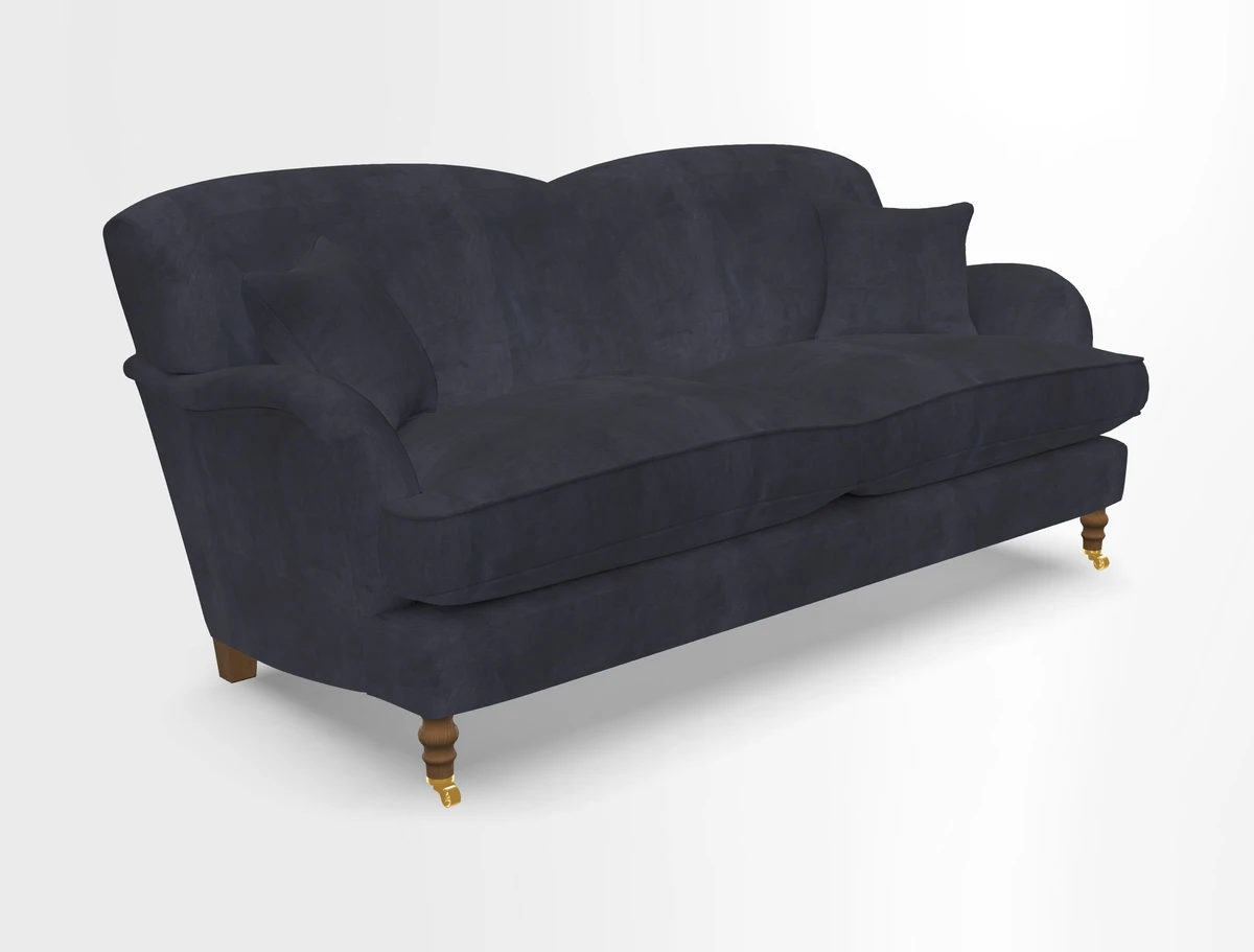 Kentwell 3 Seater 2 Hump Sofa in RHS Botanicals Henry Moon Lions Tail Teal