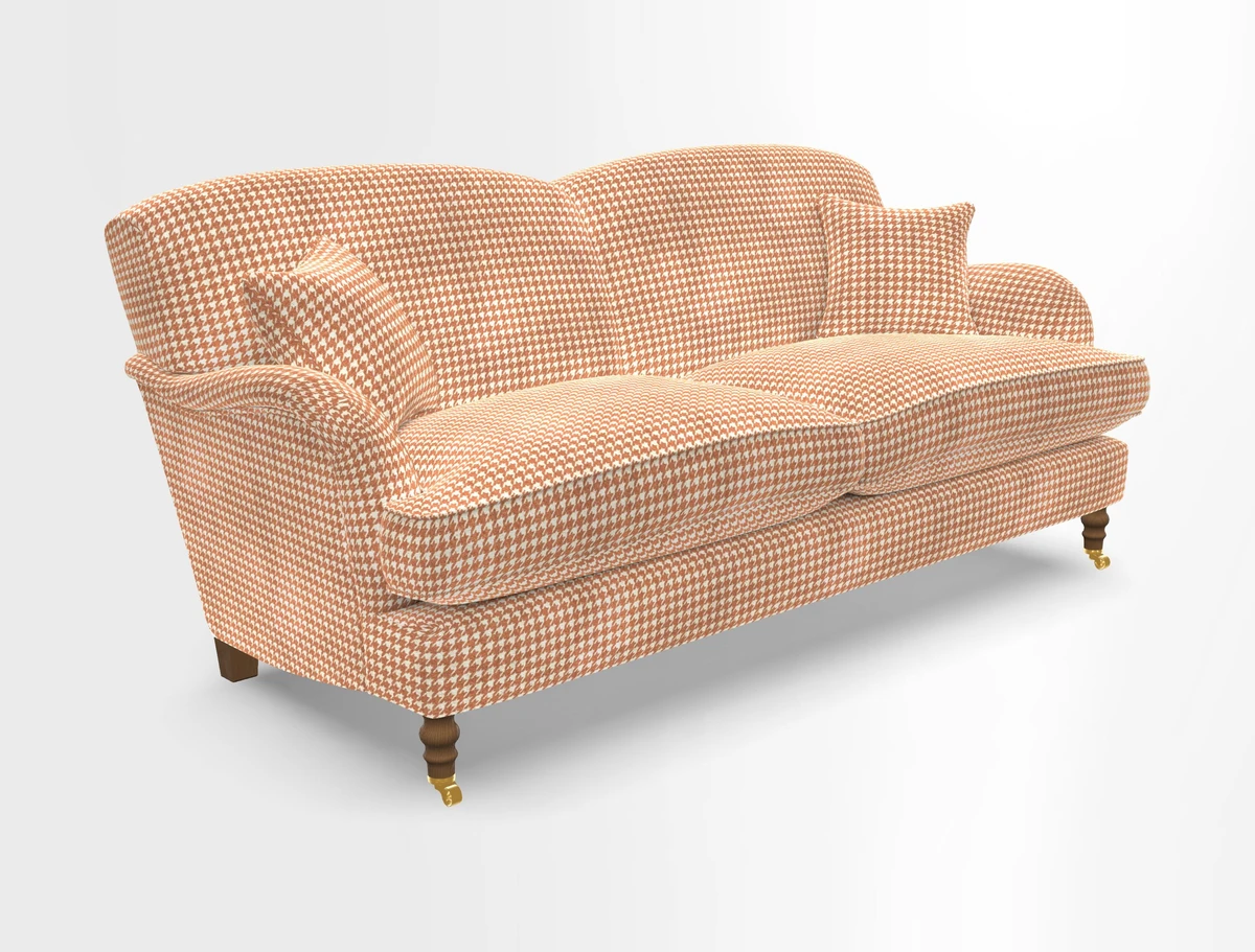 Kentwell 3 Seater 2 Hump Sofa in RHS Botanicals Henry Moon Lions Tail Teal