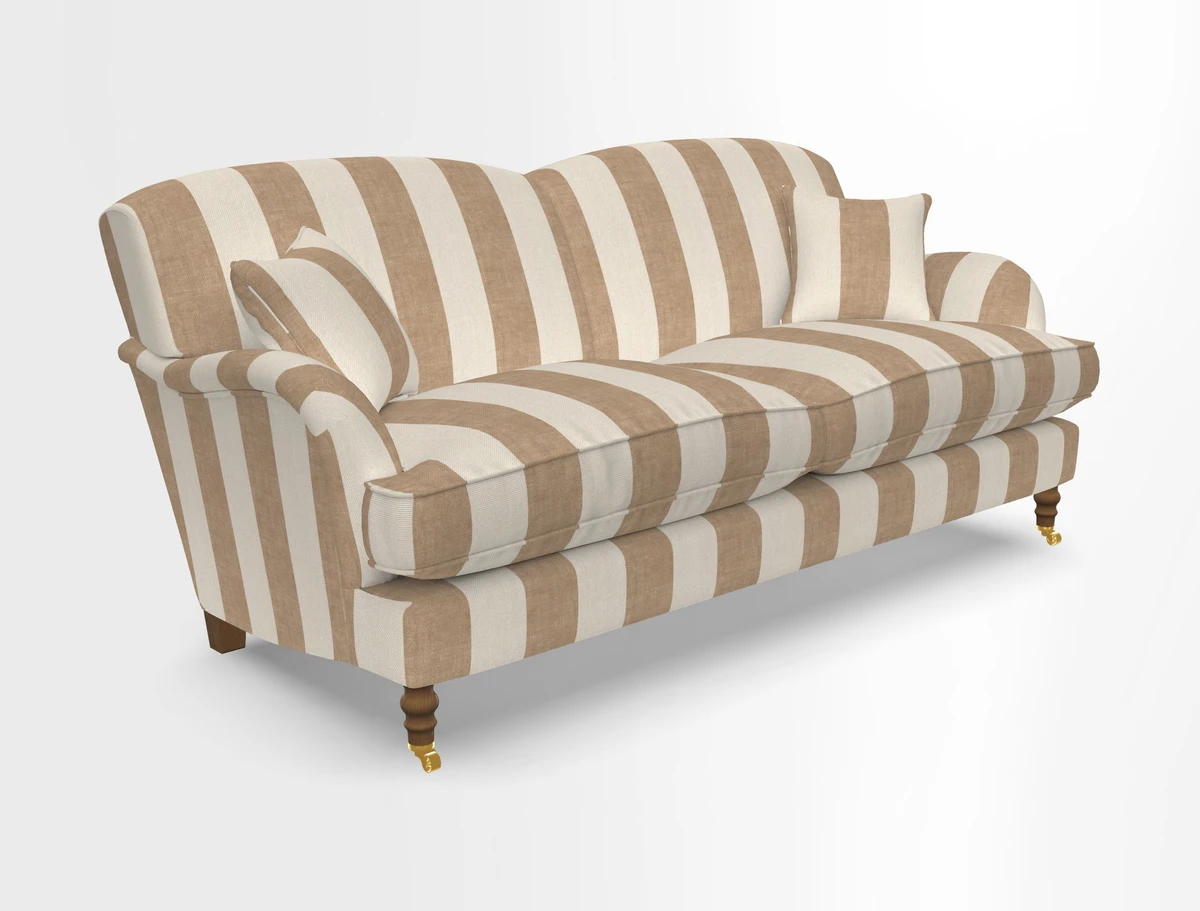 Kentwell 3 Seater 2 Hump Sofa in RHS Botanicals Henry Moon Lions Tail Teal