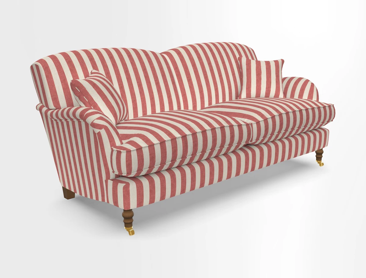 Kentwell 3 Seater 2 Hump Sofa in RHS Botanicals Henry Moon Lions Tail Teal