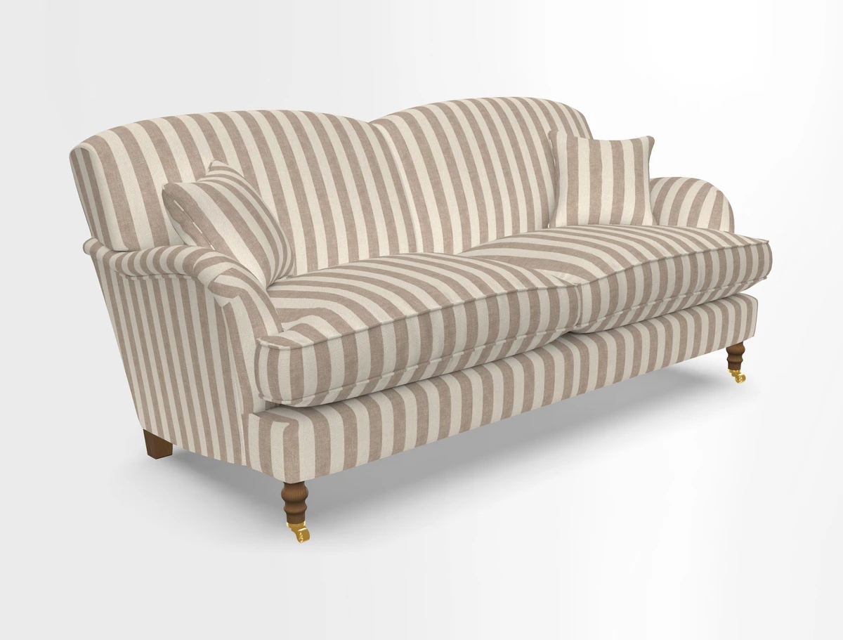 Kentwell 3 Seater 2 Hump Sofa in RHS Botanicals Henry Moon Lions Tail Teal
