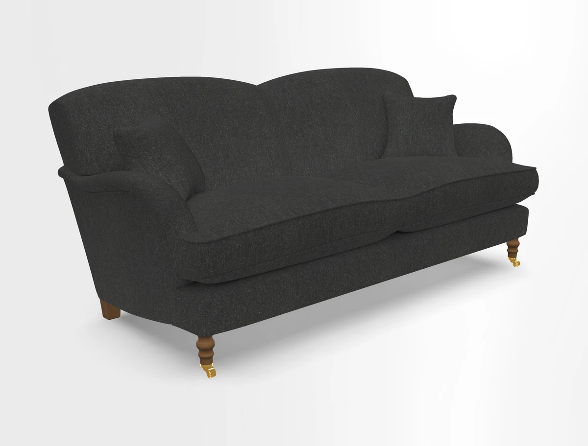 Kentwell 3 Seater 2 Hump Sofa in RHS Botanicals Henry Moon Lions Tail Teal