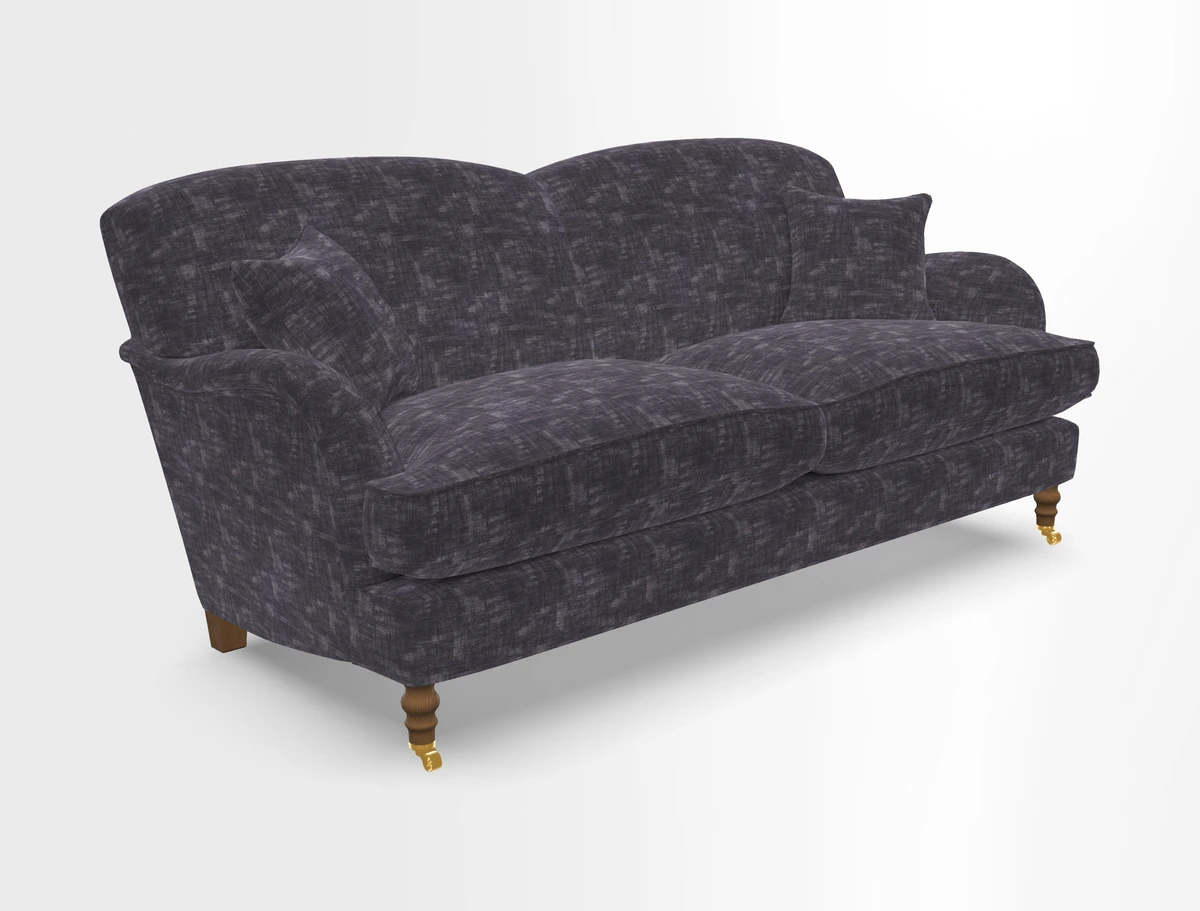 Kentwell 3 Seater 2 Hump Sofa in RHS Botanicals Henry Moon Lions Tail Teal