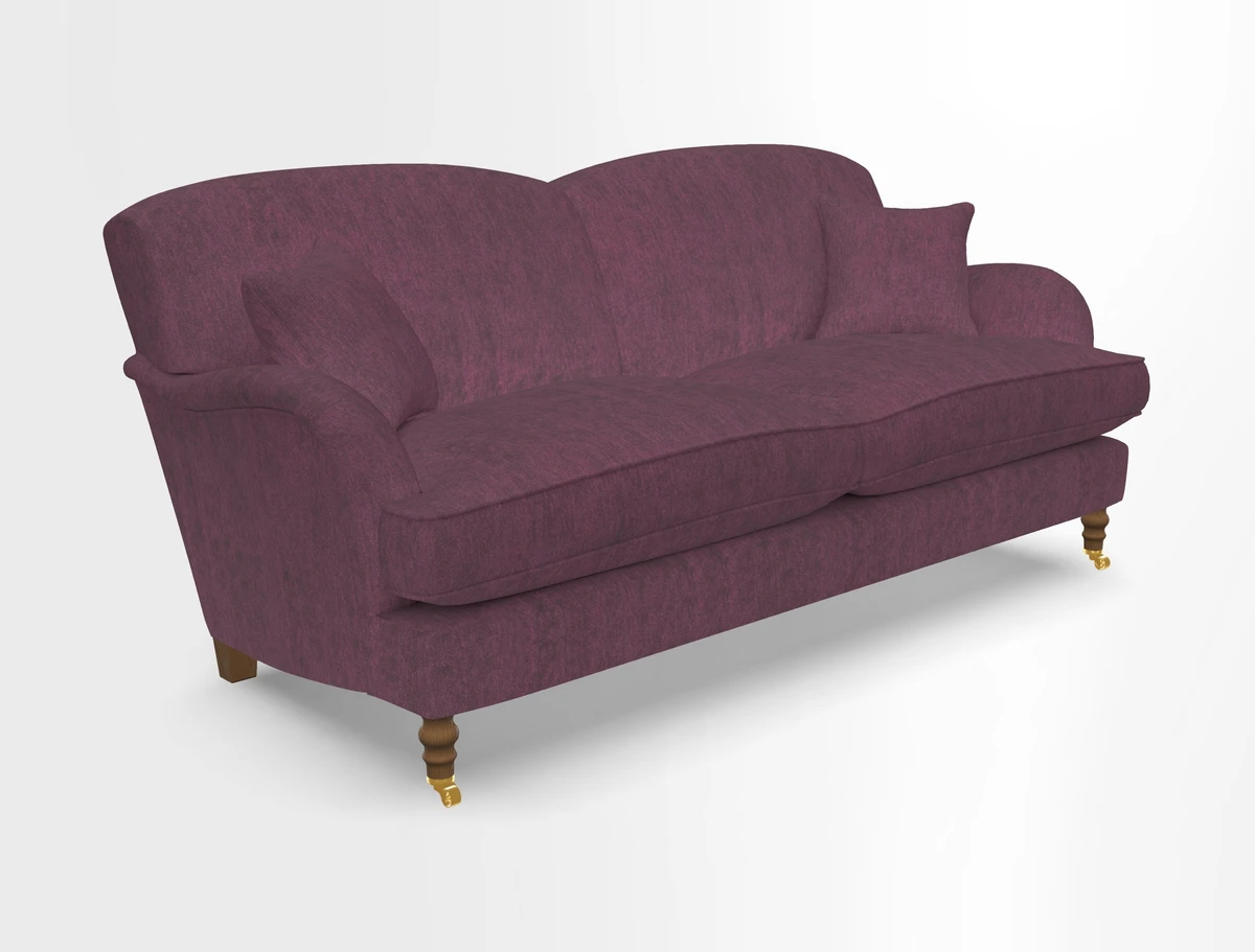 Kentwell 3 Seater 2 Hump Sofa in RHS Botanicals Henry Moon Lions Tail Teal