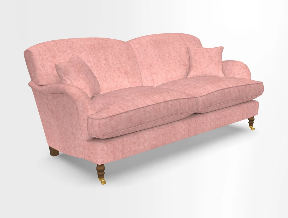 Kentwell 3 Seater 2 Hump Sofa in RHS Botanicals Henry Moon Lions Tail Teal