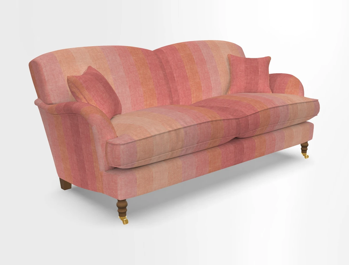 Kentwell 3 Seater 2 Hump Sofa in RHS Botanicals Henry Moon Lions Tail Teal