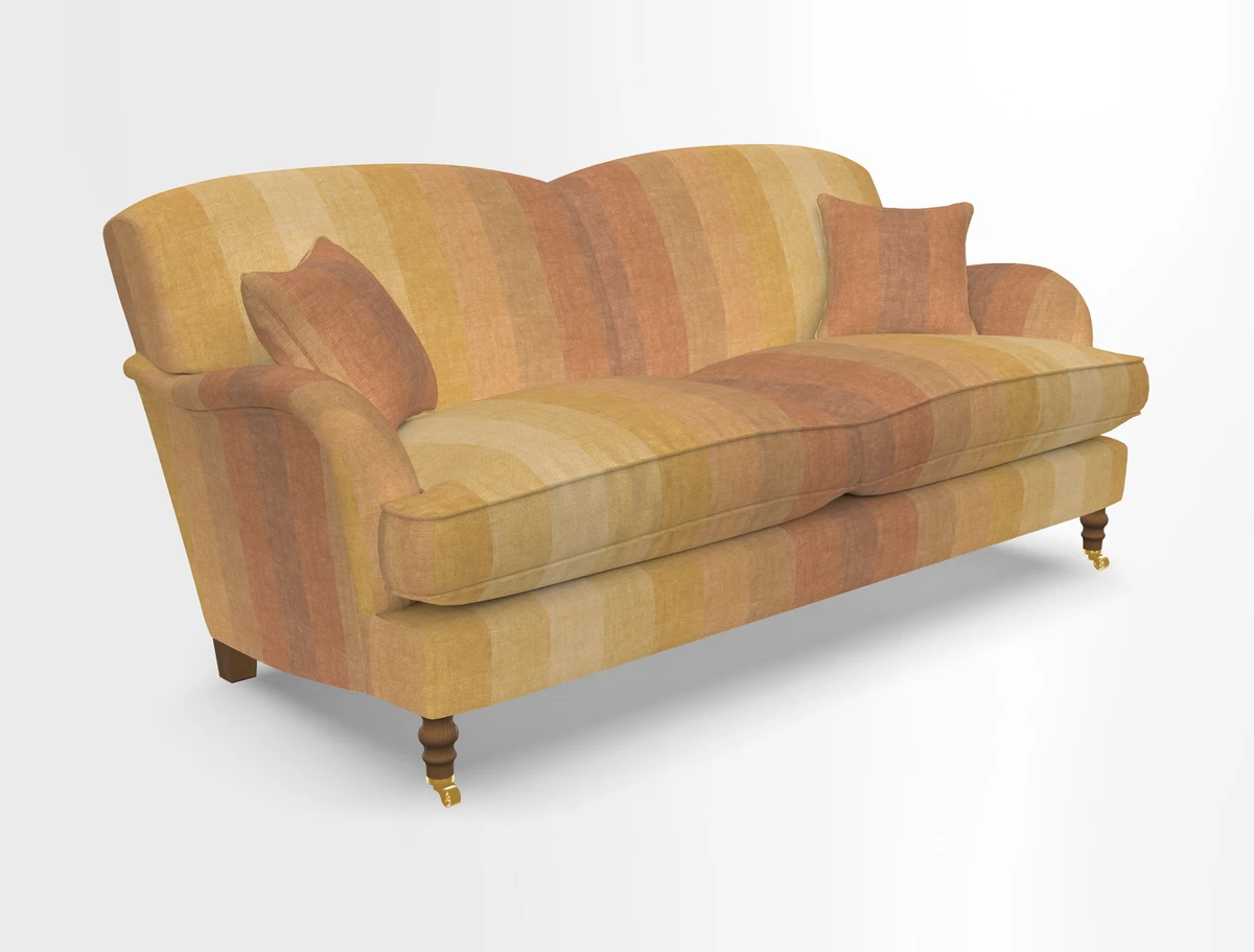 Kentwell 3 Seater 2 Hump Sofa in RHS Botanicals Henry Moon Lions Tail Teal