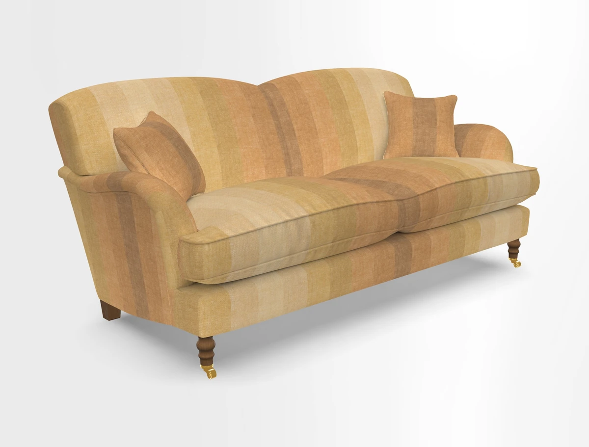 Kentwell 3 Seater 2 Hump Sofa in RHS Botanicals Henry Moon Lions Tail Teal