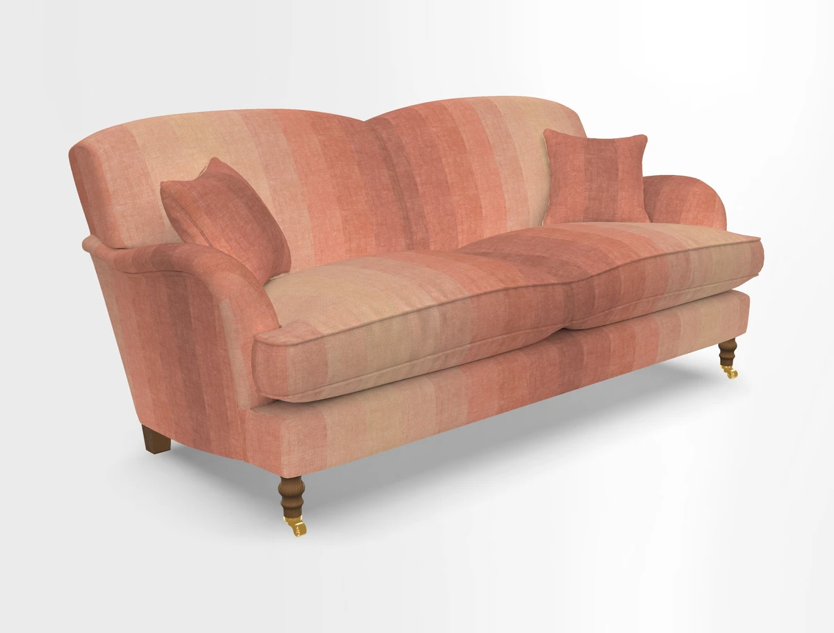 Kentwell 3 Seater 2 Hump Sofa in RHS Botanicals Henry Moon Lions Tail Teal