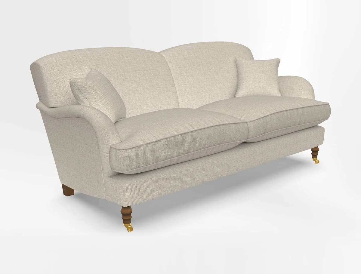 Kentwell 3 Seater 2 Hump Sofa in RHS Botanicals Henry Moon Lions Tail Teal
