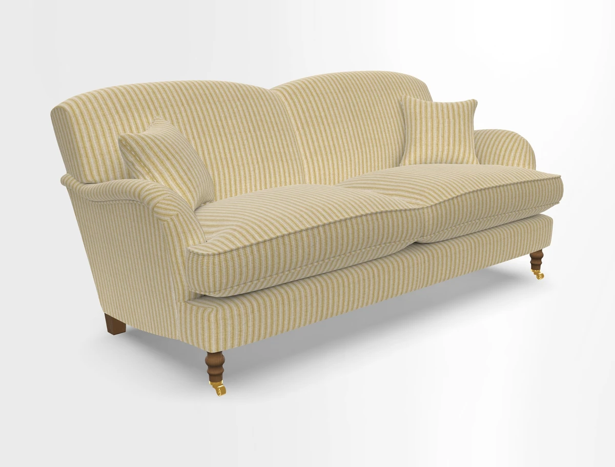 Kentwell 3 Seater 2 Hump Sofa in RHS Botanicals Henry Moon Lions Tail Teal