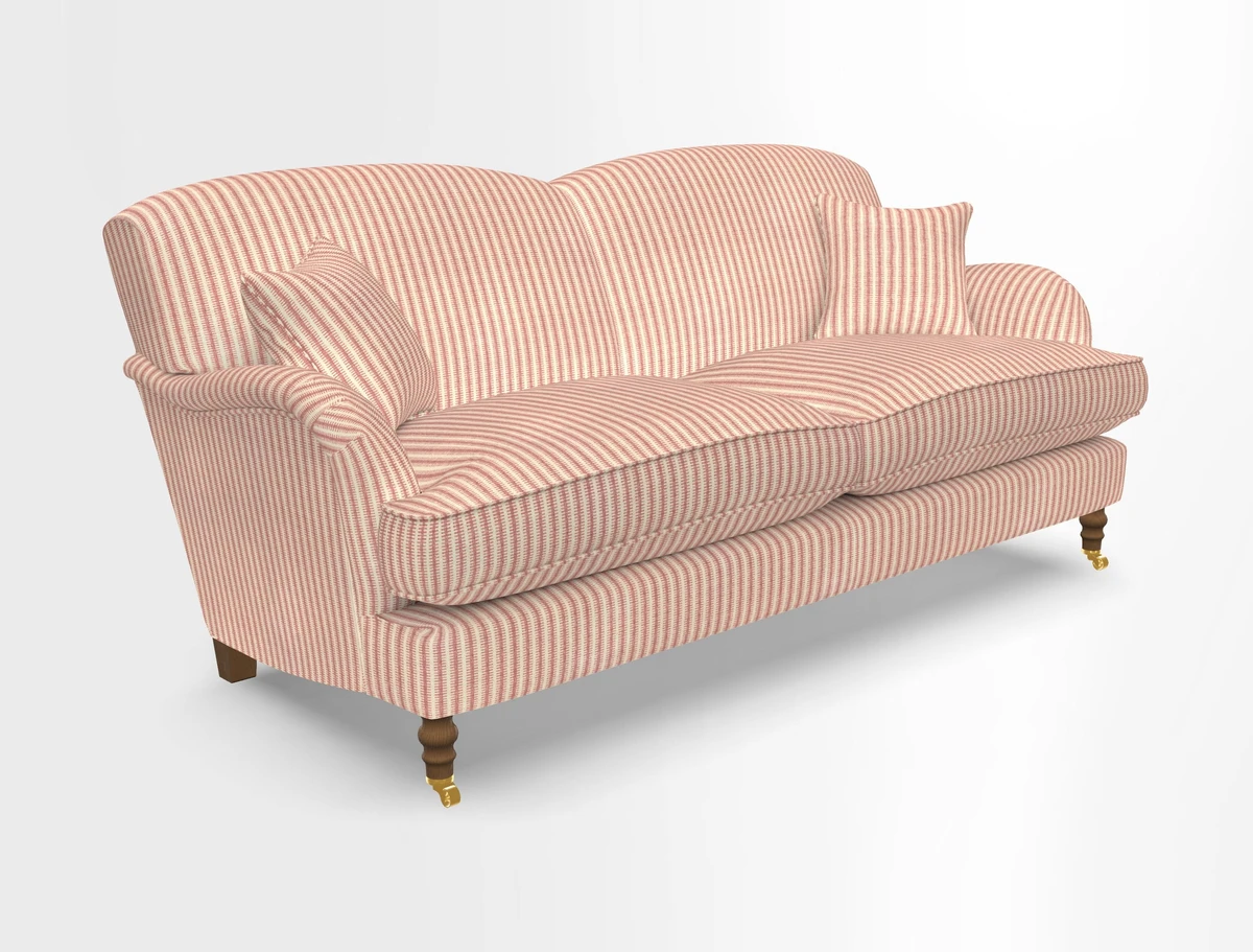 Kentwell 3 Seater 2 Hump Sofa in RHS Botanicals Henry Moon Lions Tail Teal