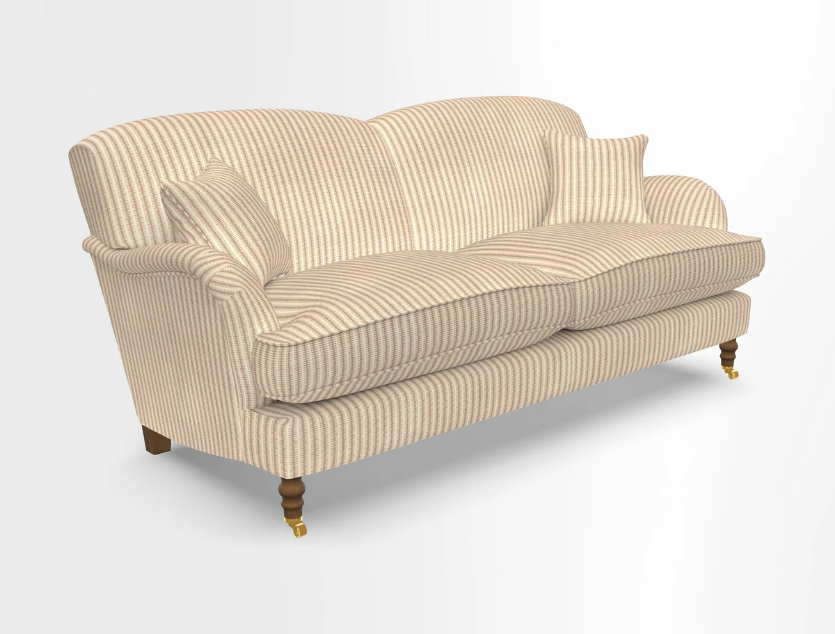 Kentwell 3 Seater 2 Hump Sofa in RHS Botanicals Henry Moon Lions Tail Teal