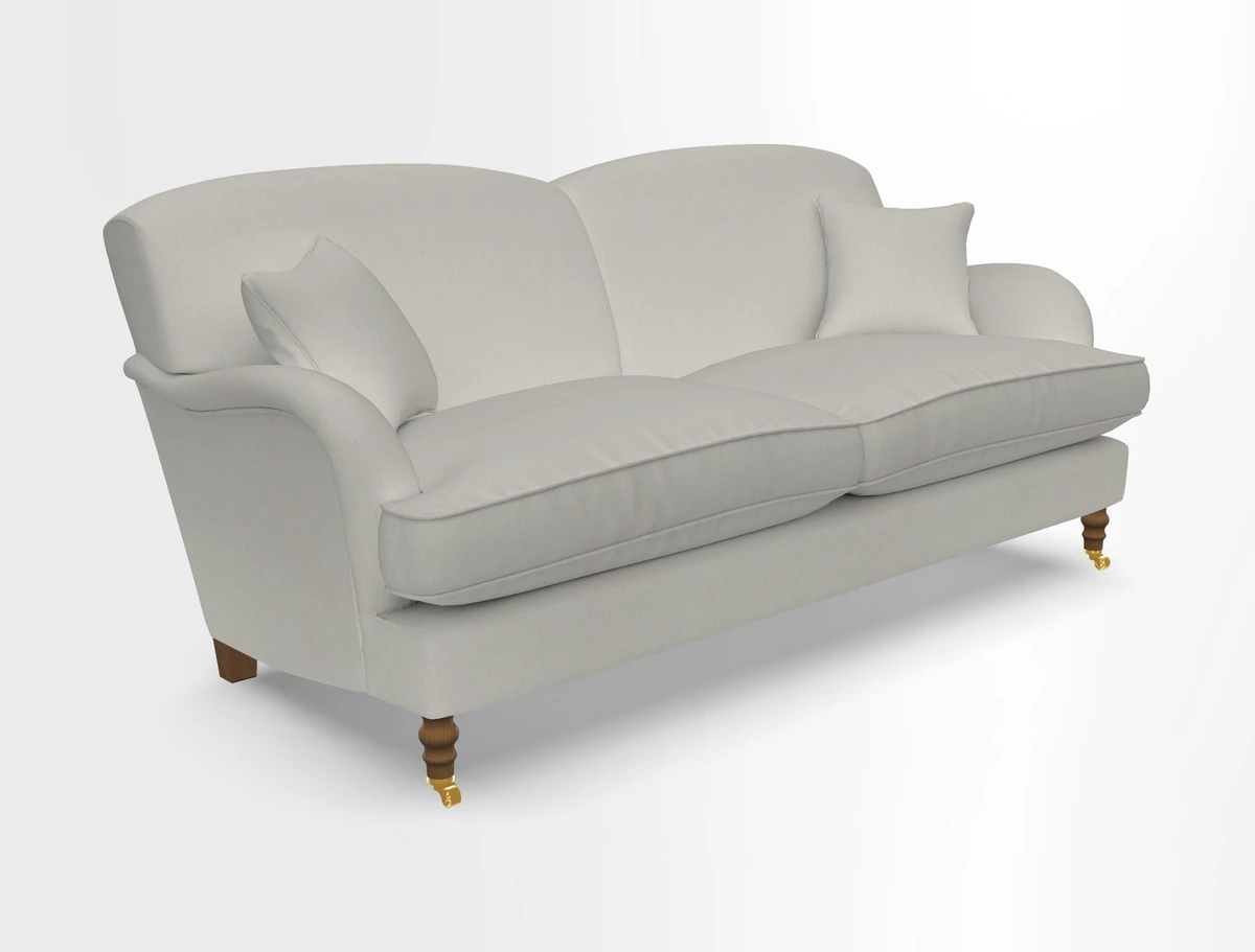 Kentwell 3 Seater 2 Hump Sofa in RHS Botanicals Henry Moon Lions Tail Teal