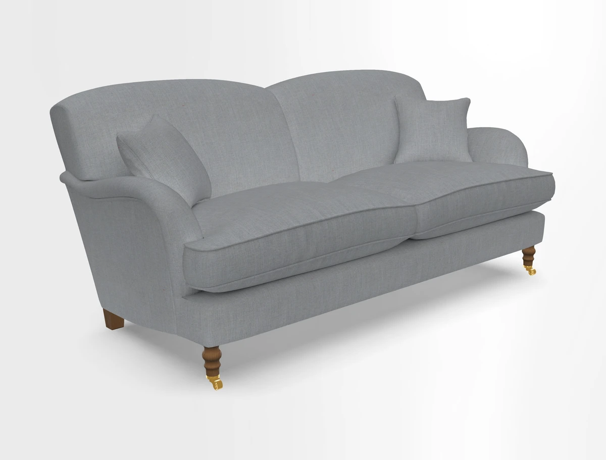 Kentwell 3 Seater 2 Hump Sofa in RHS Botanicals Henry Moon Lions Tail Teal