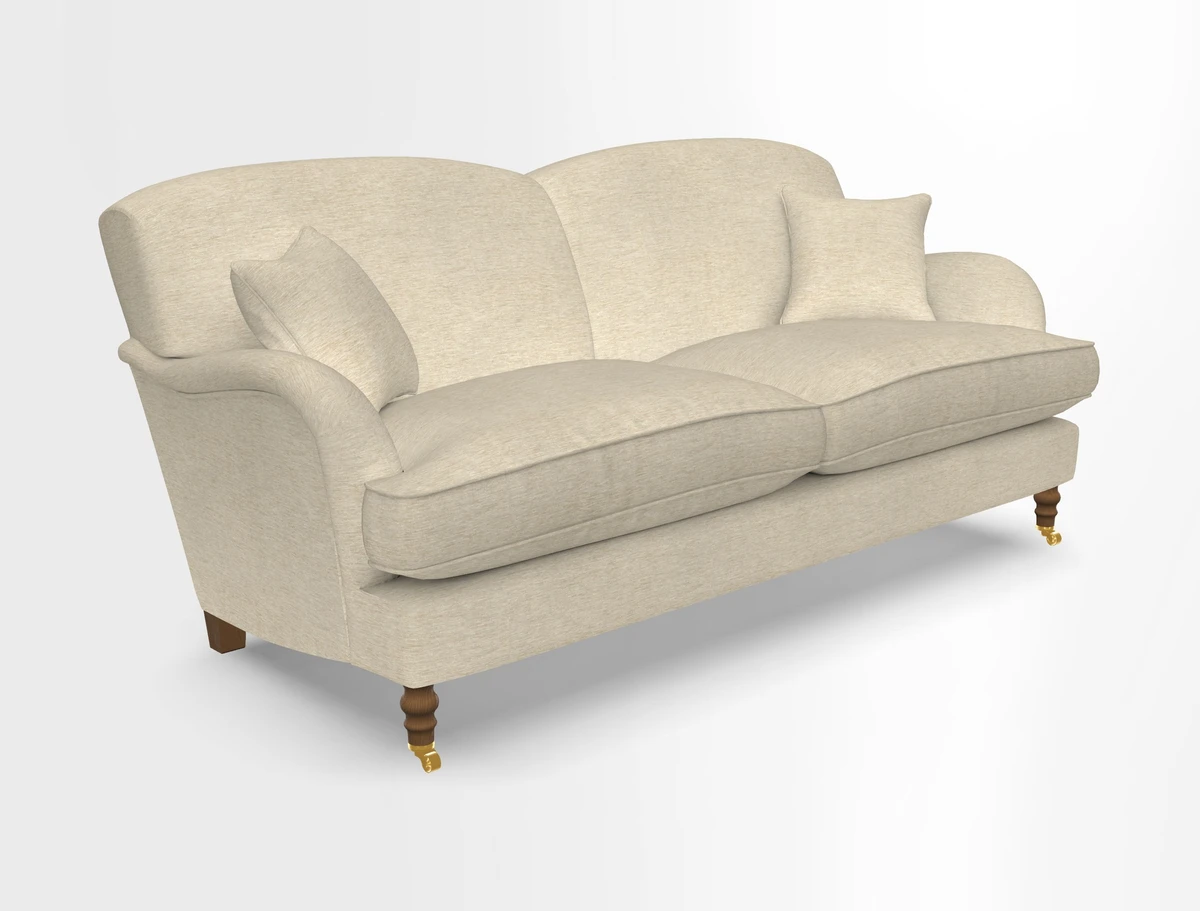 Kentwell 3 Seater 2 Hump Sofa in RHS Botanicals Henry Moon Lions Tail Teal