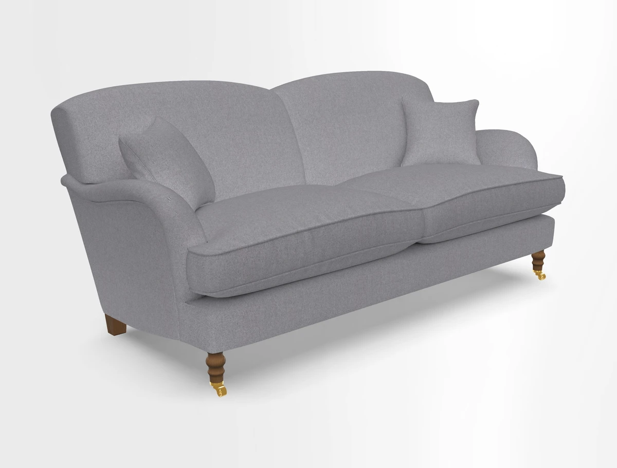 Kentwell 3 Seater 2 Hump Sofa in RHS Botanicals Henry Moon Lions Tail Teal