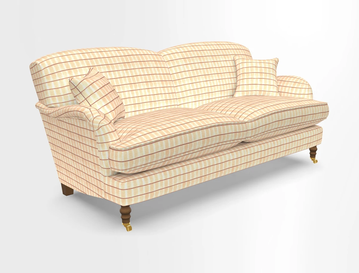 Kentwell 3 Seater 2 Hump Sofa in RHS Botanicals Henry Moon Lions Tail Teal