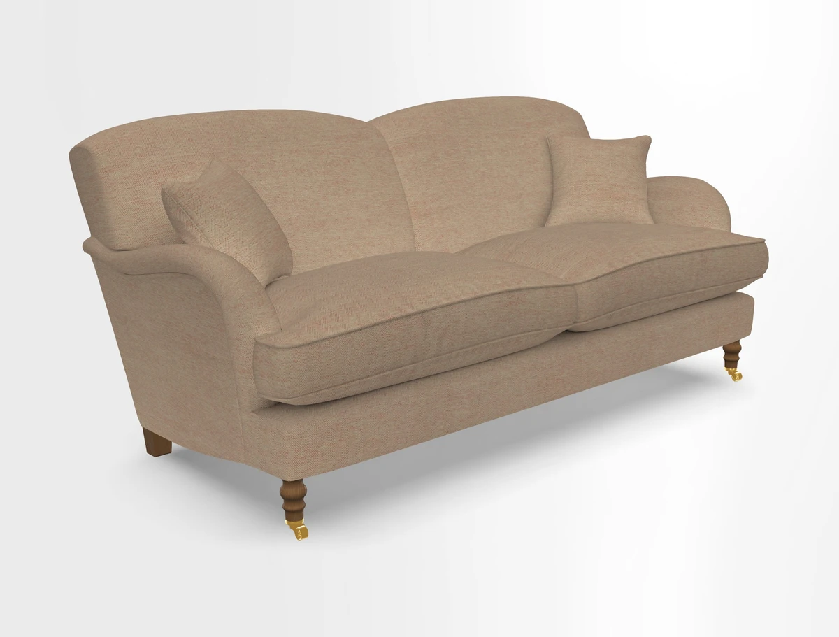 Kentwell 3 Seater 2 Hump Sofa in RHS Botanicals Henry Moon Lions Tail Teal