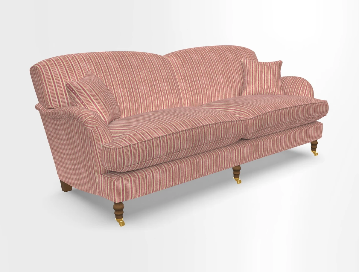 Kentwell 3 Seater 2 Hump Sofa in RHS Botanicals Henry Moon Lions Tail Teal